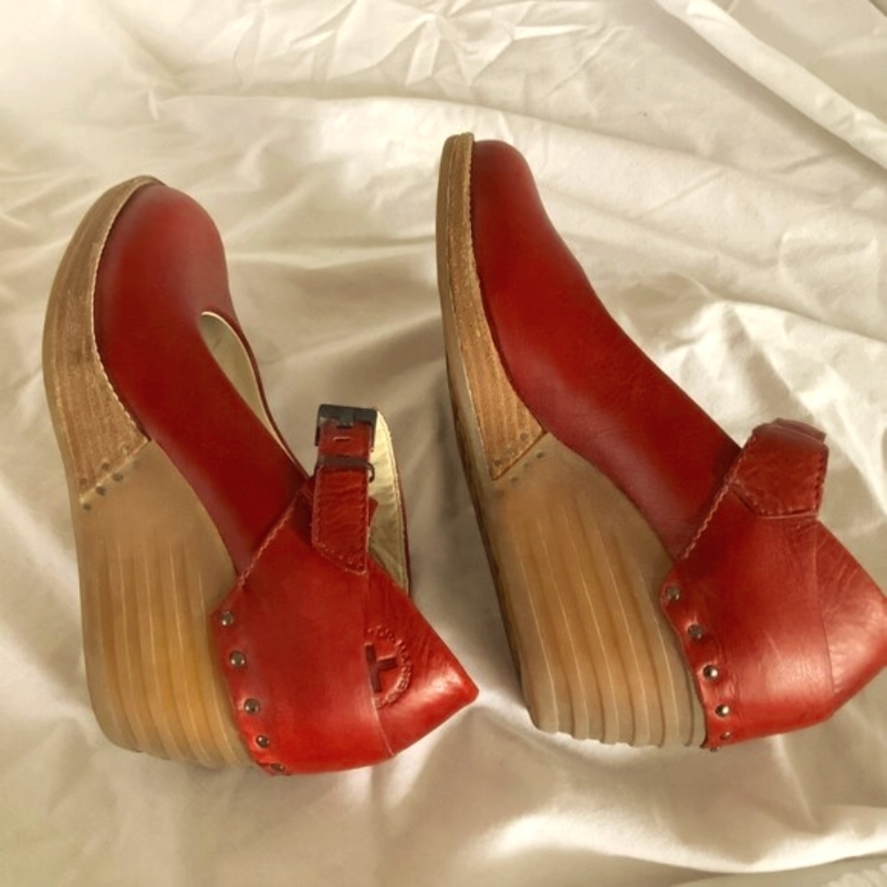 Dr Martens DOLORES Rare Women's High Heeled Mary Janes | Size 8  Deep Red - Picture 5 of 6